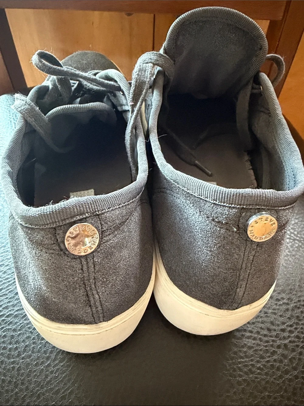 Steve Madden Women’s Gray Canvas Platform Sneakers